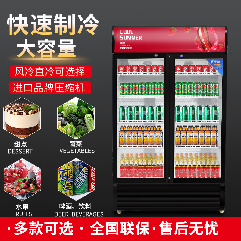 饮料啤酒柜商用立式单门冷藏展示柜水果蔬菜双开门保鲜柜超市冰柜