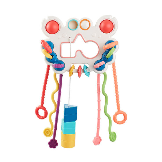 Cross-border Baby Fun Lala Toy Baby Can Bite and Press Enlightenment Soft Rubber UFO Spaceship Gift