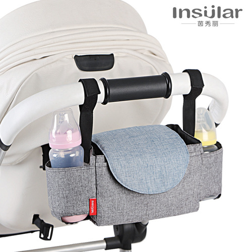 Multifunctional stroller hanging bag, baby product storage bag, bottle, water cup bag, baby stroller hanging bag, cross-border bag