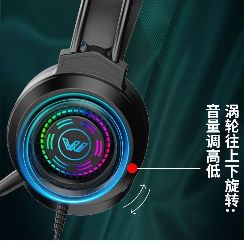 auriculares de computadora cable USB7.1 con micrófono computadora portátil de escritorio juegos universales comer auriculares de pollo