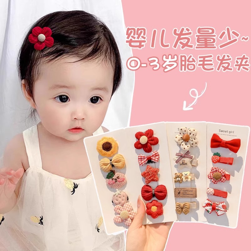 Clip para el cabello de bebé niñita no daña la tarjeta de cabello para niños adorable clip de cabello de mar de supercabel