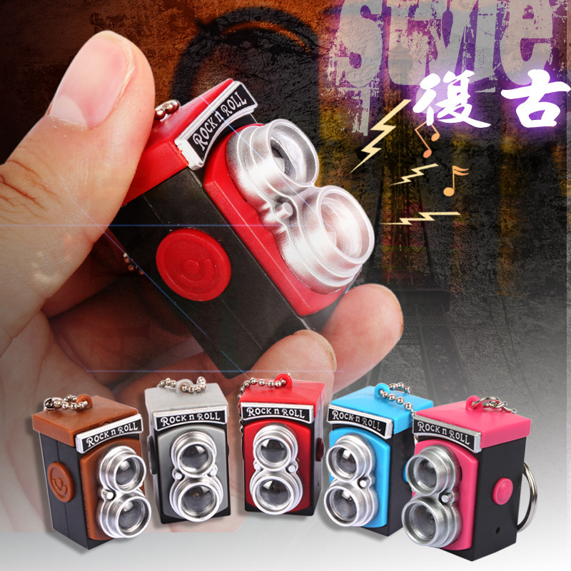 Retro camera sound luminous car key chain pendant luggage accessories creative advertising promotional gifts Retro camera sound luminous car key chain pendant luggage accessories creative advertising promotional gifts