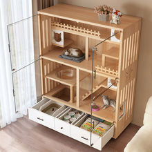 猫舍猫别墅猫柜实木猫笼子猫咪房子家用室内猫窝猫屋超大自由空间