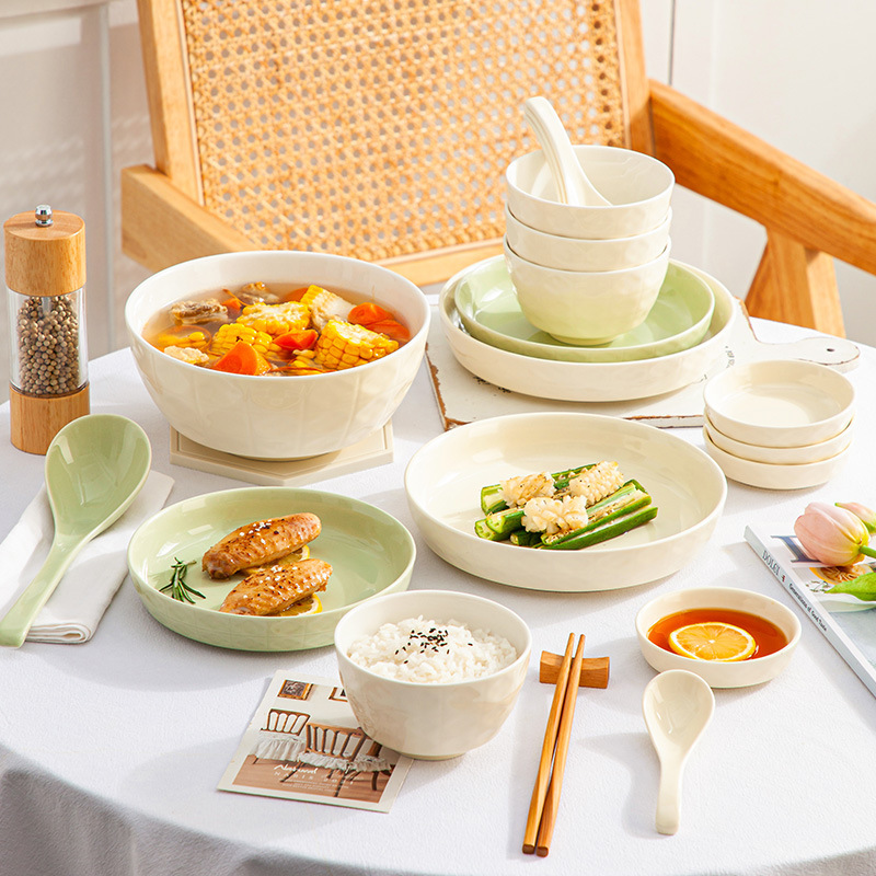 釉下彩潮州陶器食器クリーム風ギフトボックスセット贈答用食器お土産ギフトワンピース配送|undefined