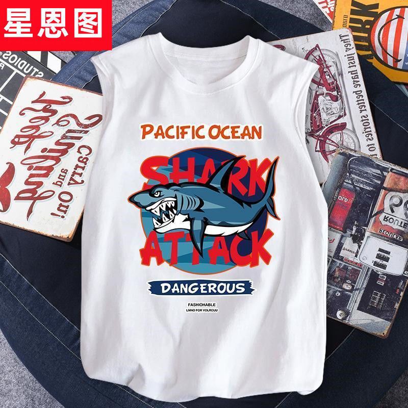 Loose Trendy Student Clothes Men's Vest Summer Sleeveless T-shirt Waistband Fashionable Short Sleeve Top Trendy Brand 12 Loose Trendy Student Clothes Men's Vest Summer Sleeveless T-shirt Waistband Fashionable Short Sleeve Top Trendy Brand 12