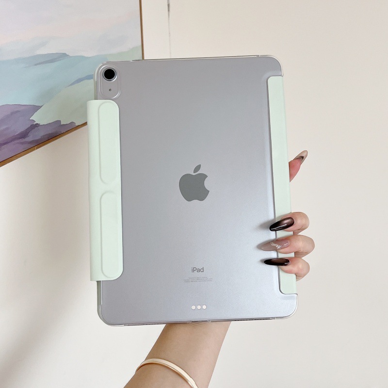 适用iPad Pro11Y折搭扣保护套Air6/54磨砂亚克力10.2防弯摔壳11代|undefined