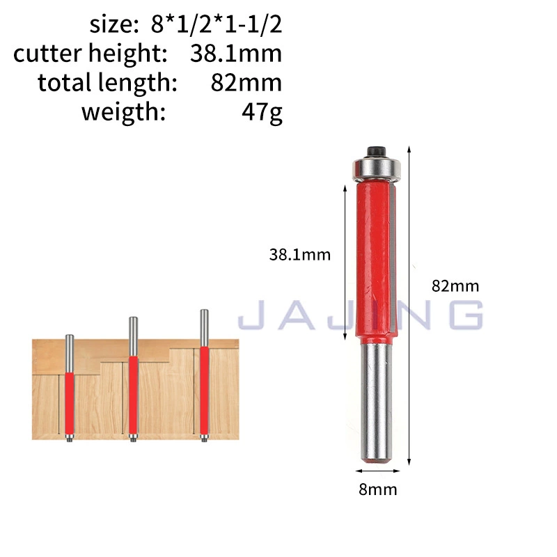 Long bearing, carpentry, scale 1:2, 8mm