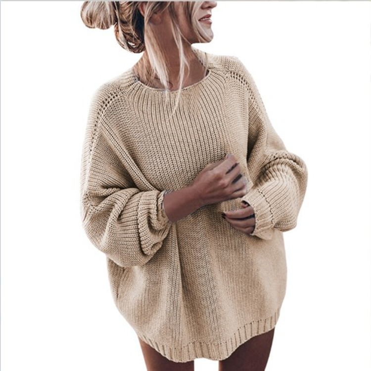Suéter Abrigo de Punto de Color Sólido, Holgado, con Mangas de Murciélago, Talla Grande para Mujer, Novedades de Invierno 2025, Productos Nuevos de Amazon, Transfronterizo image 8