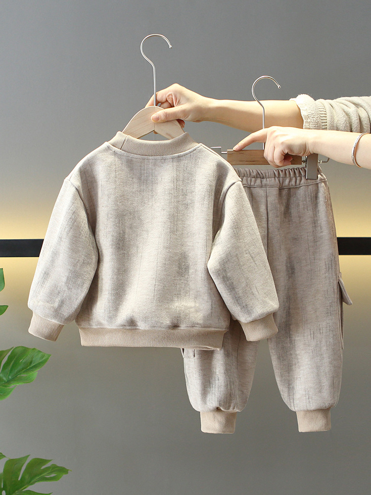Conjunto de Sudadera Estilosa para Niños 7718, Primavera-Otoño 2026, Ropa Deportiva Infantil, Ropa para Bebés