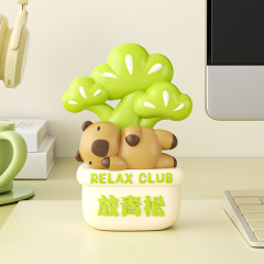 Kapibala 焦慮禁止ワークステーション 感情安定化アーティファクト 癒しの減圧オフィス デスクトップ装飾装飾品