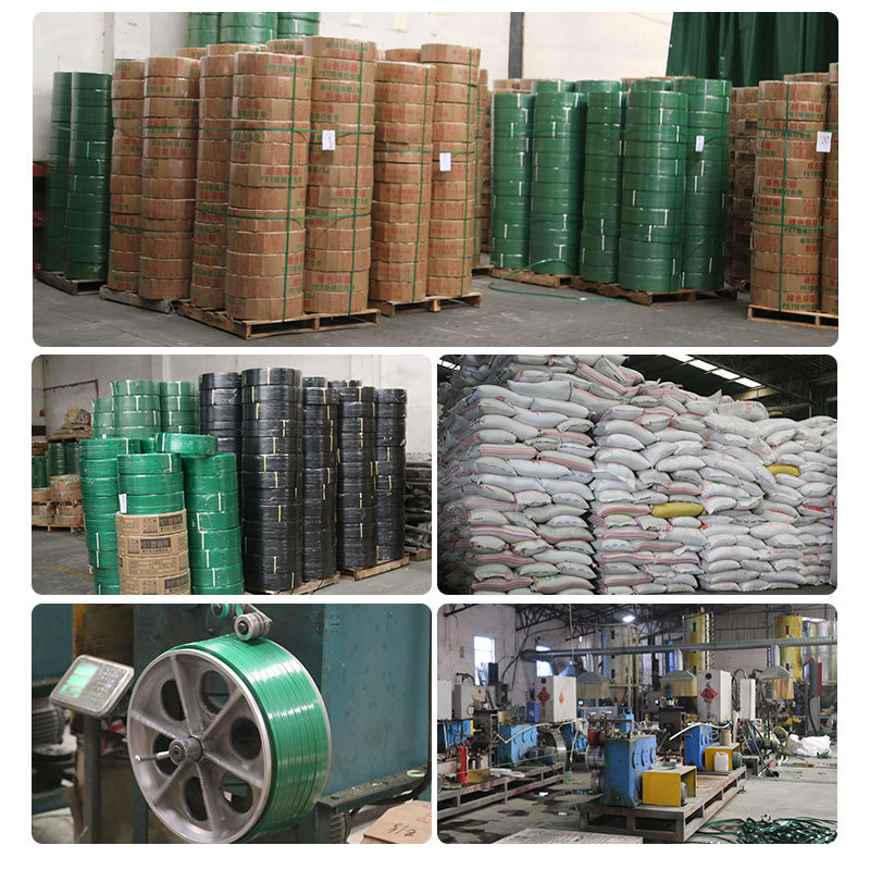 Spot al por mayor cinturón de embalaje de PET negro cinturón de embalaje industrial cinturón de acero de plástico para máquina fabricante de cinturón de embalaje manual