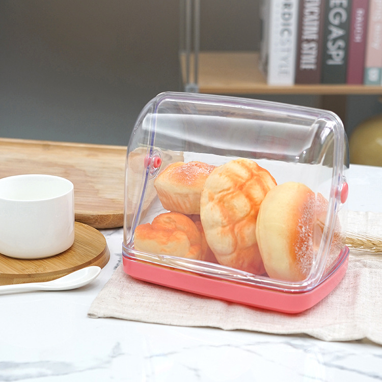可翻盖功能储存盒 pp透明塑料盒可爱面包蛋糕盒母婴礼品保洁盒355