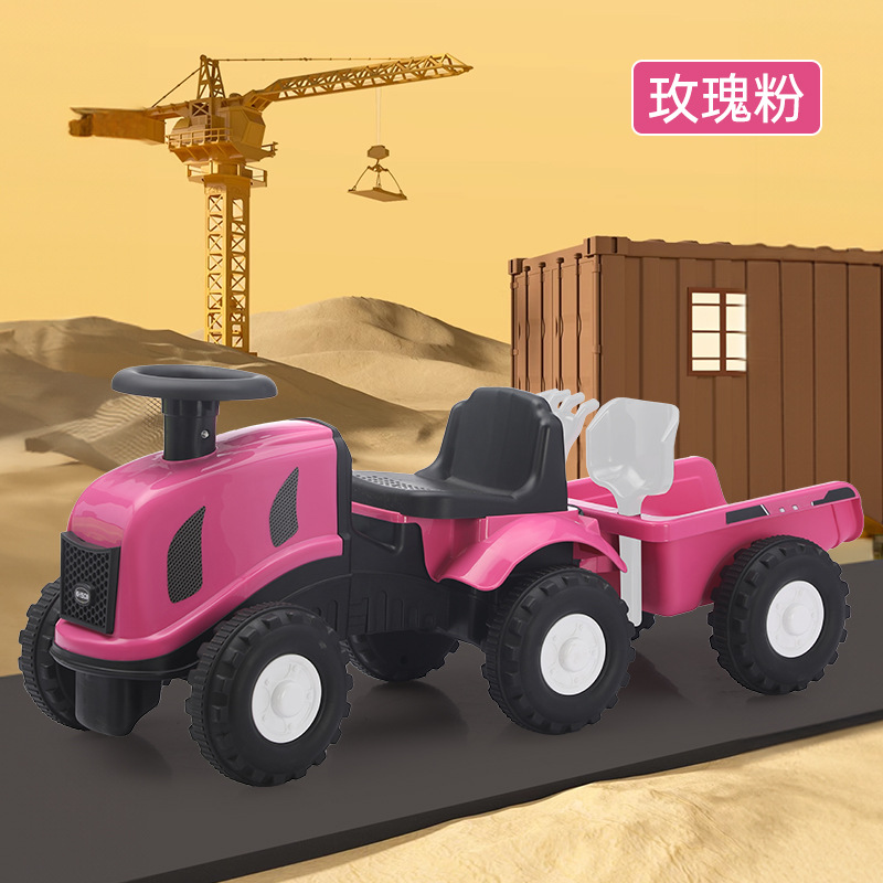 Nuevo bebé grande simulación tractor patina con cucharón de ingeniería manual para enviar pala adecuada para bebés de 1 - 4 años