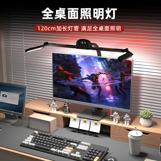 Cross-border LED desktop double-head folding game gooseneck clip desk lamp for learning and reading student eye protection desk lamp