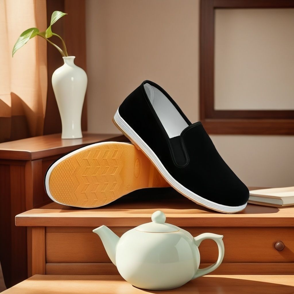 쇠고기 힘줄 방수 노란색 밑창 천 신발 (1켤레/한켤레)