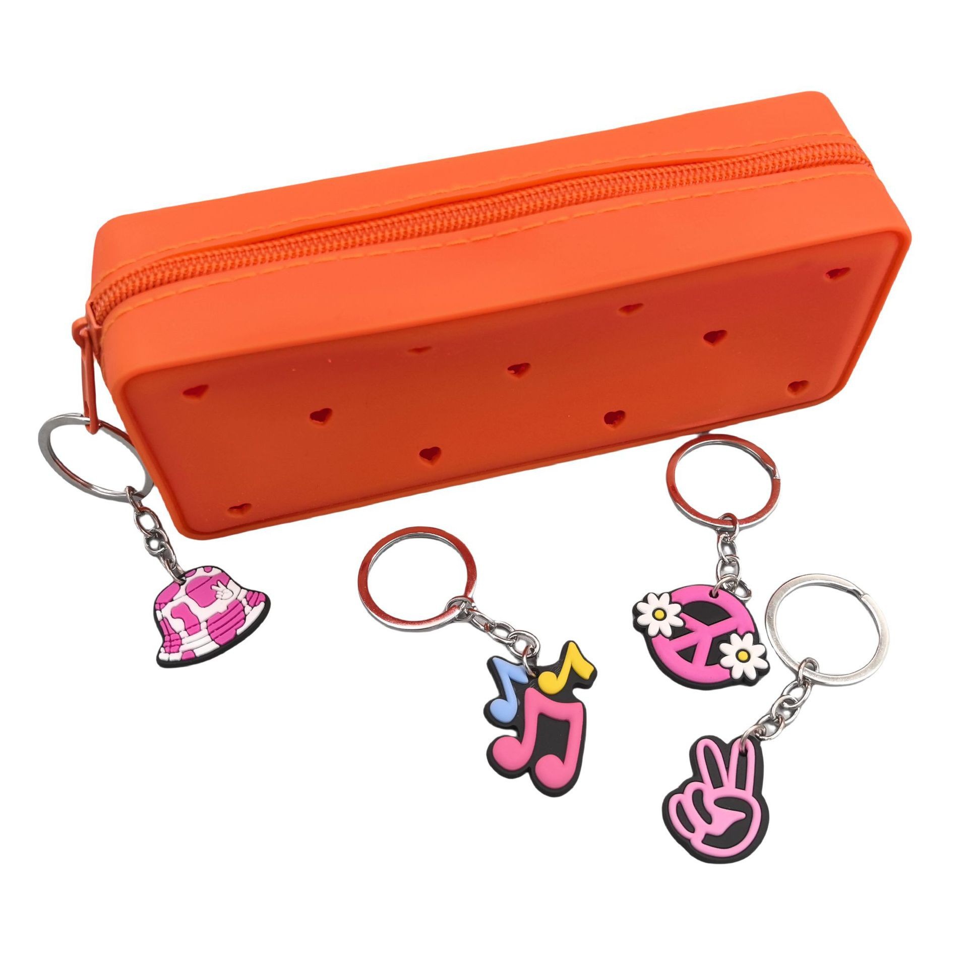 llavero de PVC camión de cemento excavadora camión de ingeniería mochila colgante DIY llavero al por mayor