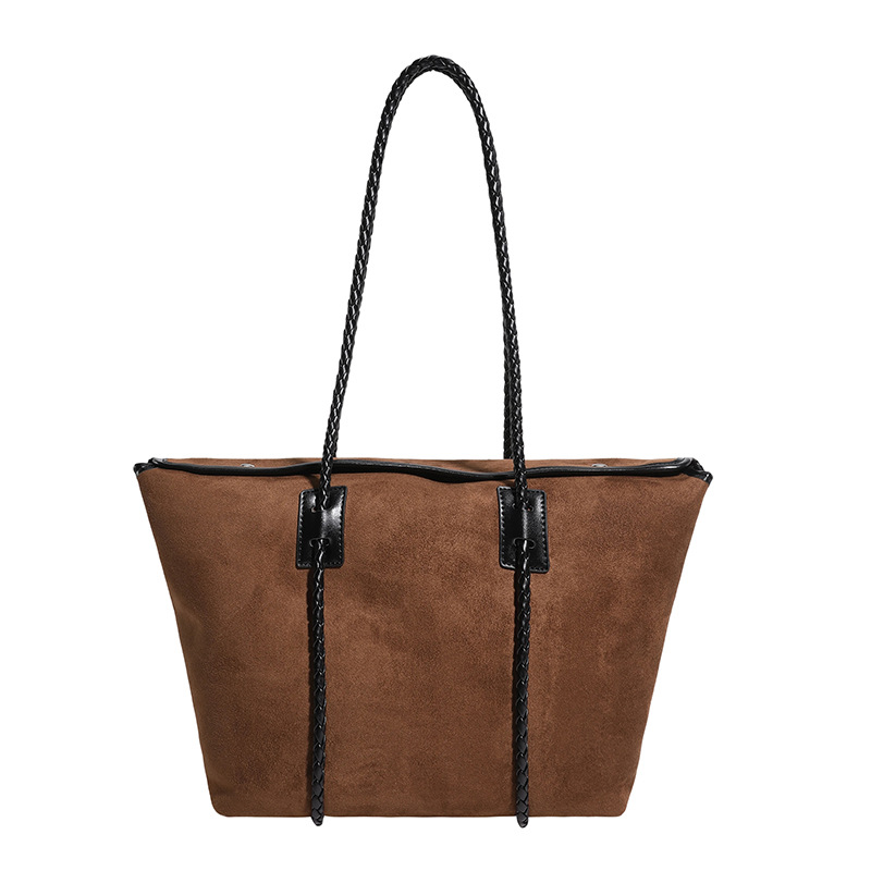Bolsa de transporte de piel de ciervo de gran capacidad para mujeres nuevas sensaciones relajadas transfronterizas, lujosas y lujosas bolsas de hombro de moda