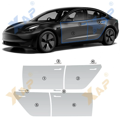 Automotive Film anti-fouling transparent protective - tpu-transparent-protective-film-model-3-car-door-tpu-protective-film