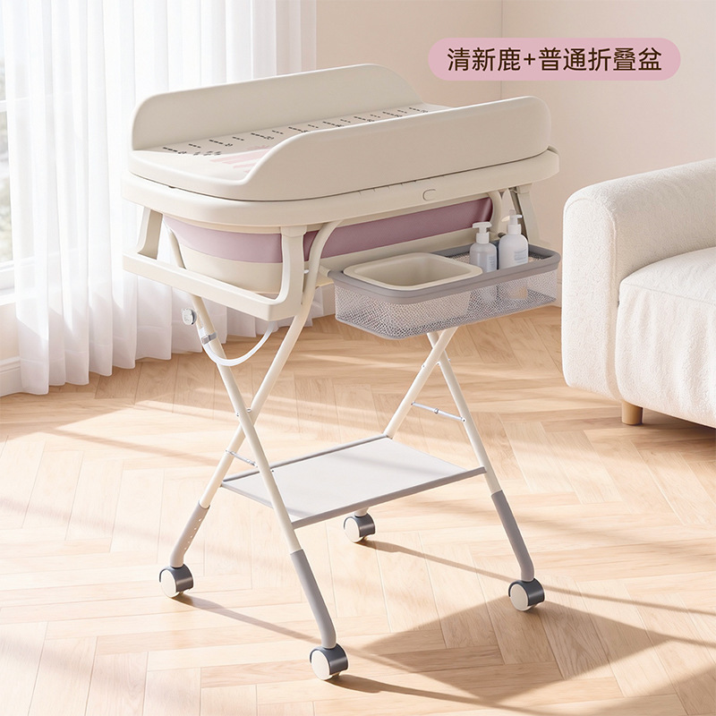 Baña para bebés recién nacidos, conjunto de soporte de bañera para bebés, tabla de enfermería para cambiar pañales, percha de secado postparto sin doblarse