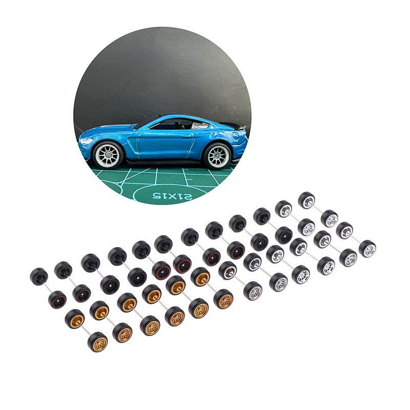 Toy car, car model, modified wheels, modified hollow shaft, scale 1:64, remote control, rubber tyre 3