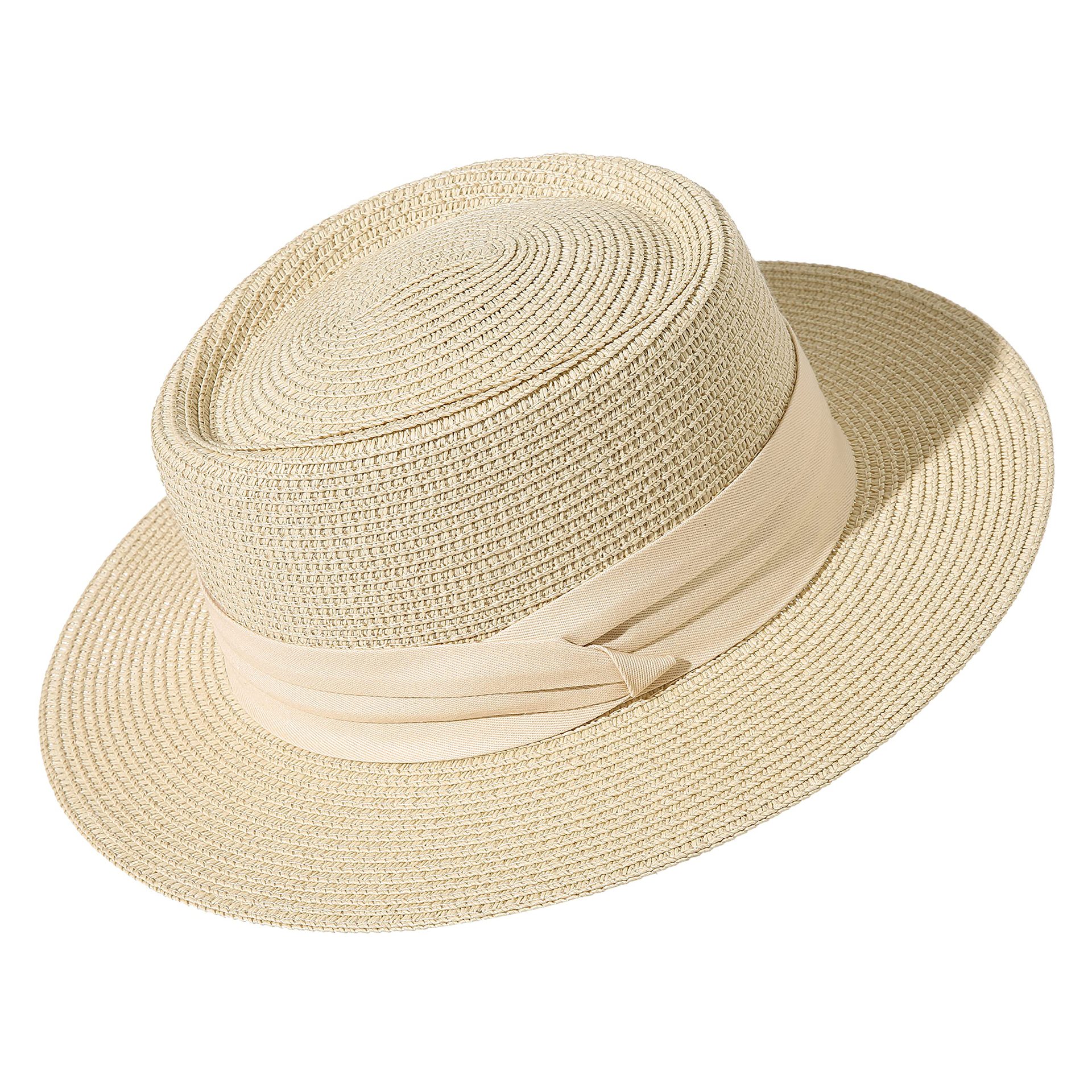 1219g Weight Sun Hat Hats Type Outdoor, Beach Occasion Straw Material Solid Color Pattern Spring&Summer Season Women's Gender Basic, Hawaiian, Vacation Style Short Brim Rim Women's Basic Hawaiian Vacation Solid Color Short Brim Sun Hat 8