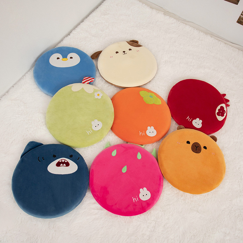 Yuanqi animal lindo almohadilla de fruta redonda almohadilla de memoria almohadilla de algodón de rebote lento estudiante de oficina sedentaria