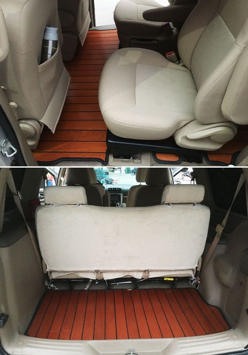 2005-2023 Buick Gl8 Old Model Wood Floor Mats Solid Teak Car Floor Mats Carpet Modification Special Black