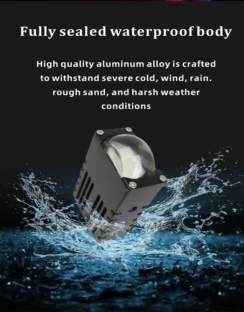 Car LED front fog lamp i17 grid grid spotlight 1.5 inch white yellow two-color module matrix motorcycle electric