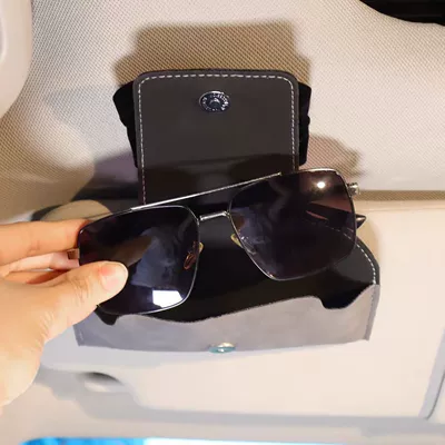 Car Glasses Clip/Bill Clip, Bowknot, Pu Leather Glasses Clip