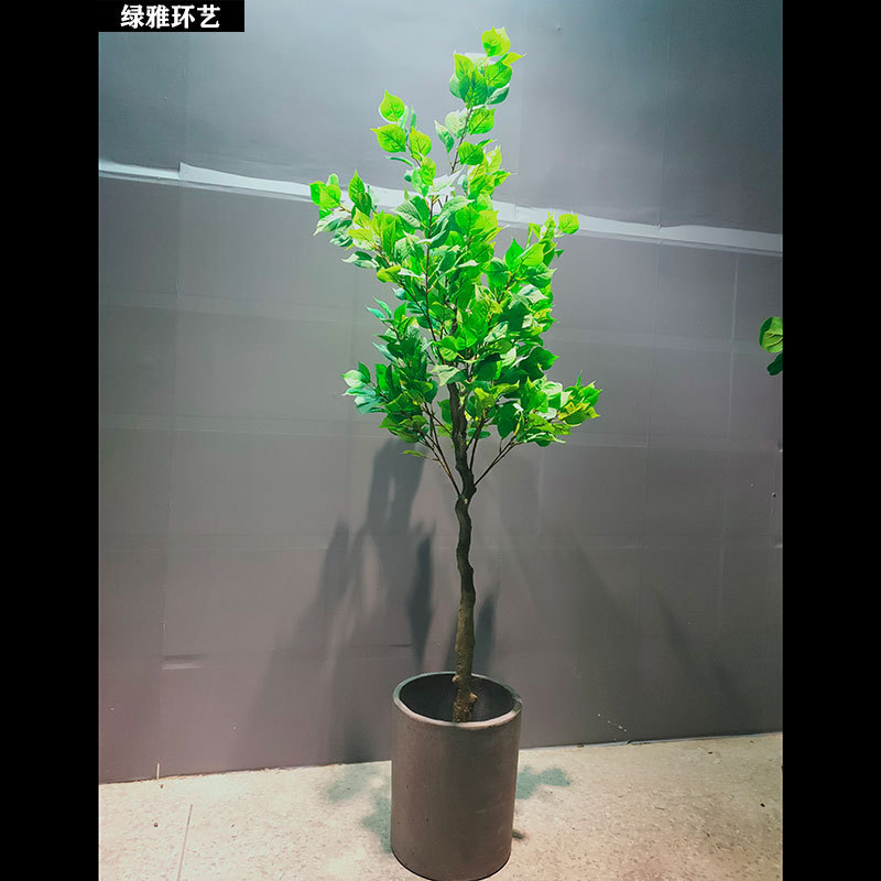 仿真人造小树假植物客厅装饰摆放绿植盆栽室内客厅商场落地假树|ms