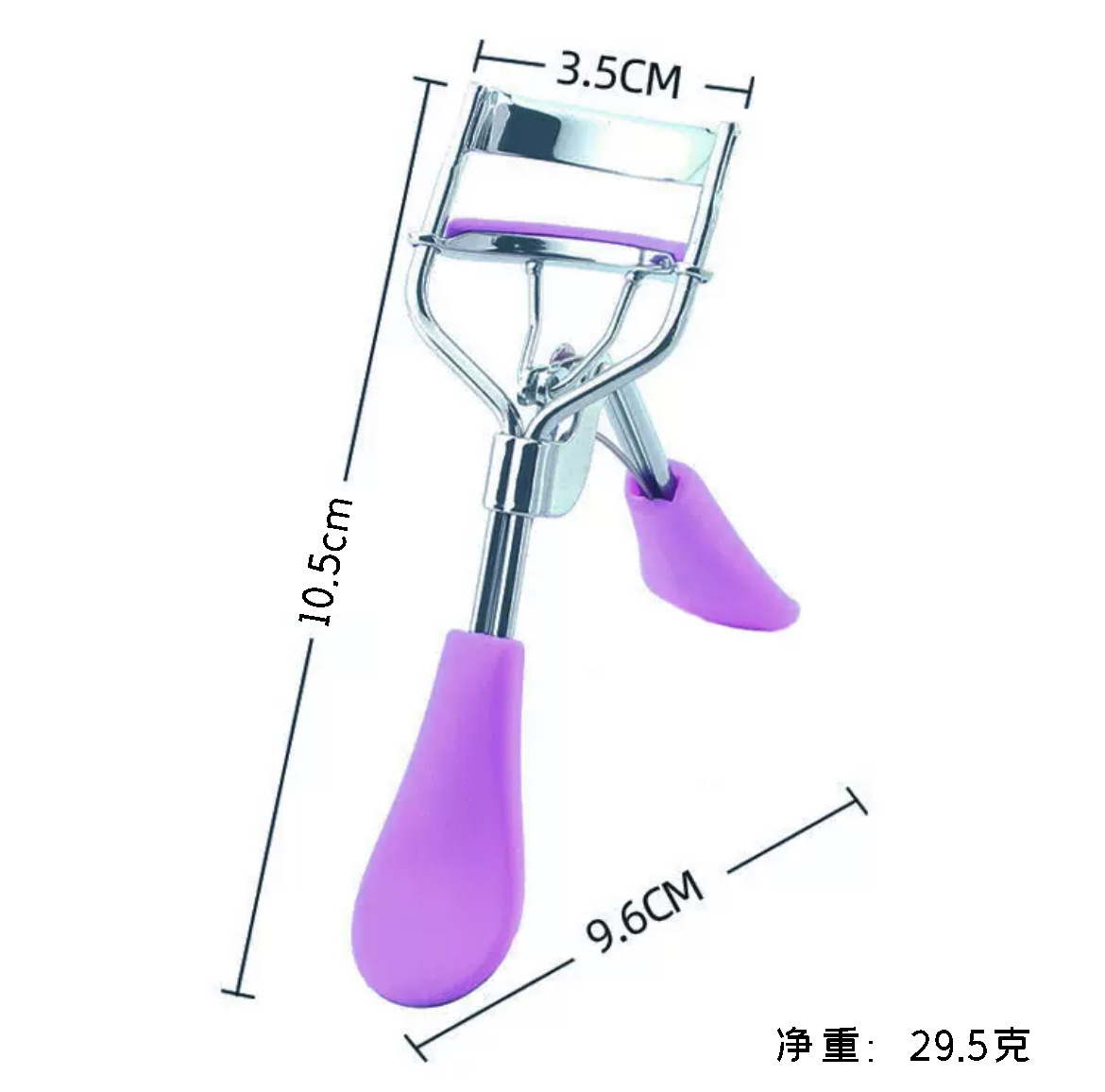 Rizador de pestañas de ojos negro ultra gran angular de larga duración que forma rizador de pestañas herramienta rizador de pestañas de plata fábrica al por mayor