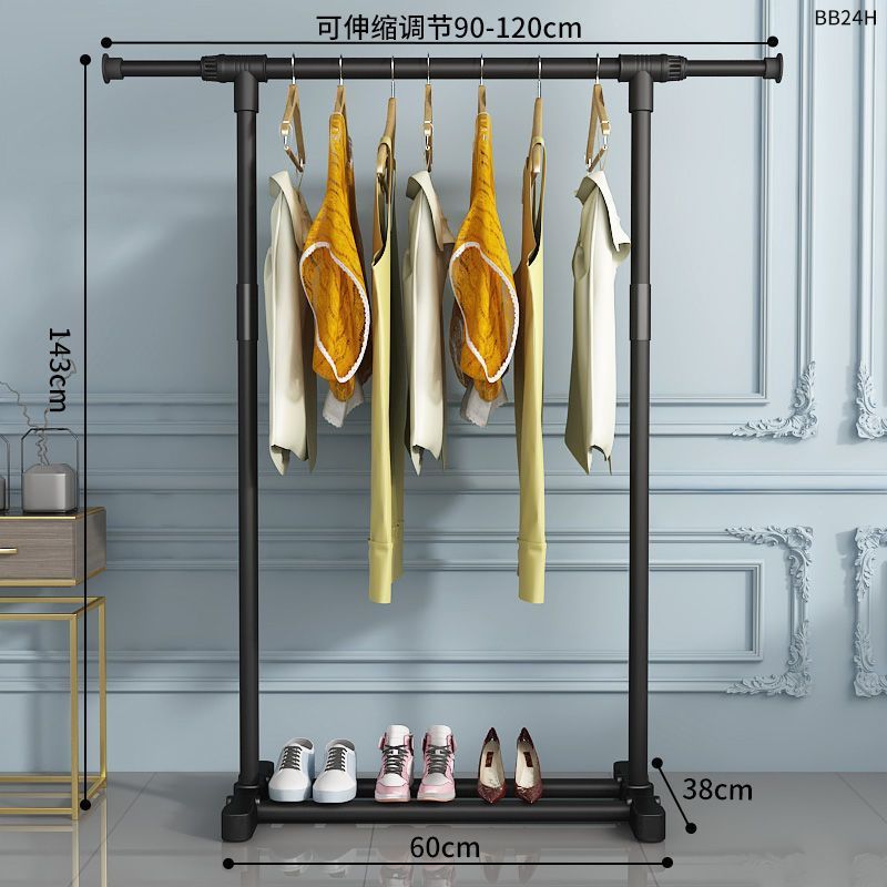 120cm [블랙 싱글 폴] 텔레스코픽 내로우 스타일-