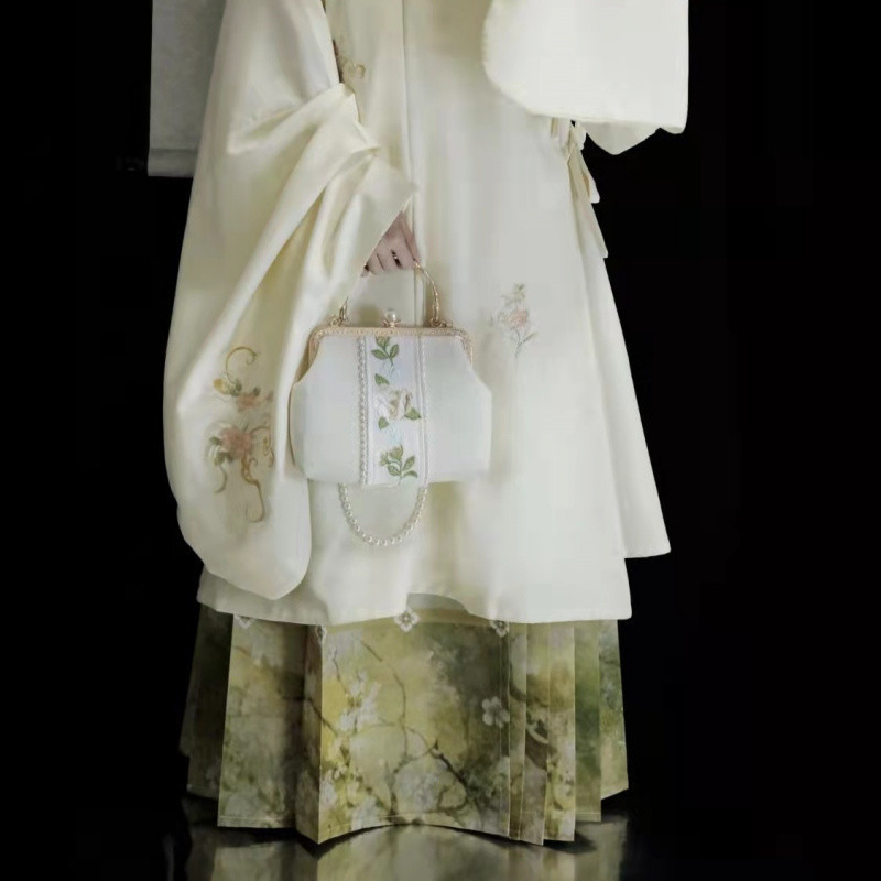 L9Y明代制【沐秋】成人女性漢服日常刺繍立襟雲肩セット秋冬スタイル古風馬|undefined