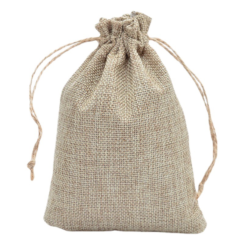 Drawstring hemp rope linen bag linen tea rice bamboo charcoal aromatherapy crafts packaging linen storage bag