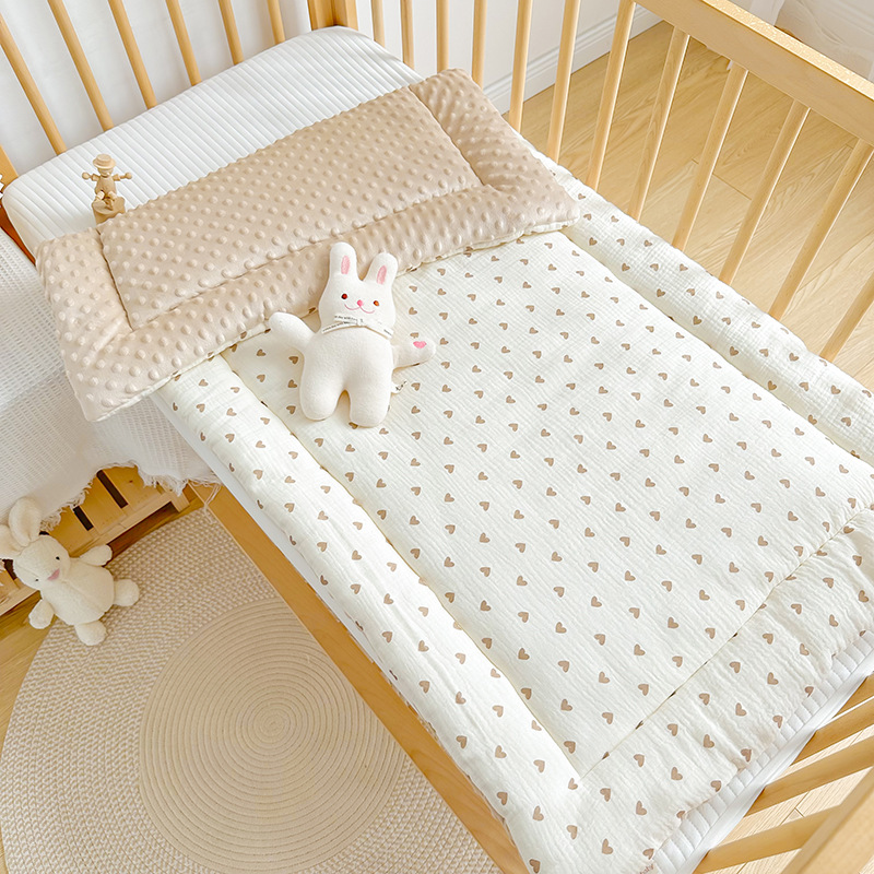 Coffee heart crepe cotton bed mattress