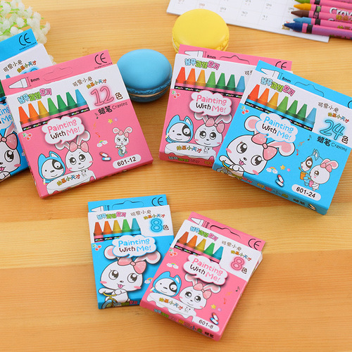 Creative and cute oil pastels 12 colors 18 colors 24 colors student art painting coloring pen children's crayons