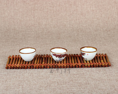444Z批發竹製小竹排茶席茶簾 藤編茶具竹排竹茶墊茶墊杯墊杯托 茶