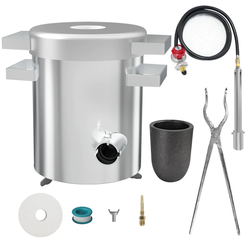 6 кг плавильной печи плавильный золотой печи небольшой газовый бак изготовление нержавеющей стали за 10 минут плавления алюминия