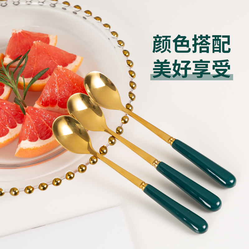 Tenedor de fruta hogar de gama alta postre Tenedor de almacenamiento tarro traje Luz de lujo palo de fruta tapón de fruta seguridad para niños tenedor pequeño