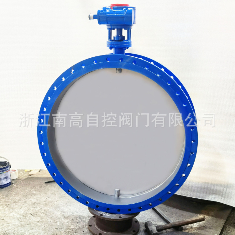 电动通风蝶阀D941W-DN1000大口径硬密封法兰蝶阀
