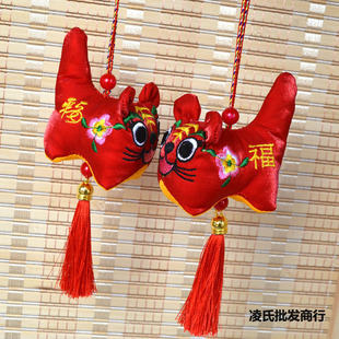 2025 Year of the Snake Mascot Pendant New Year Gift Zodiac Tiger Embroidery Fu Tiger Hanging Neck Sachet Sachet Spring Festival Hanging Ornaments