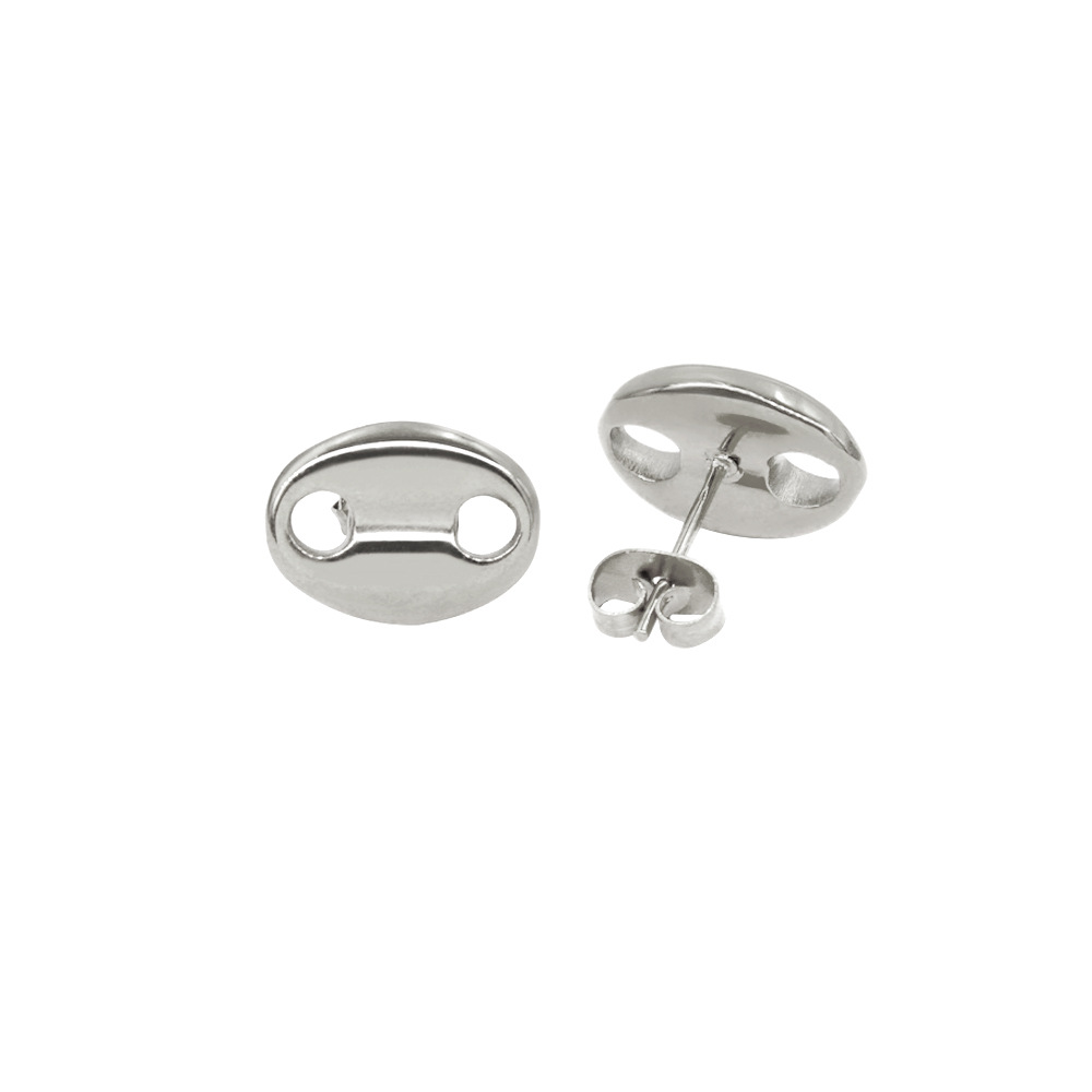 1 Pair Retro Simple Style Geometric 304 Stainless Steel 18K Gold Plated Ear Studs display picture 14