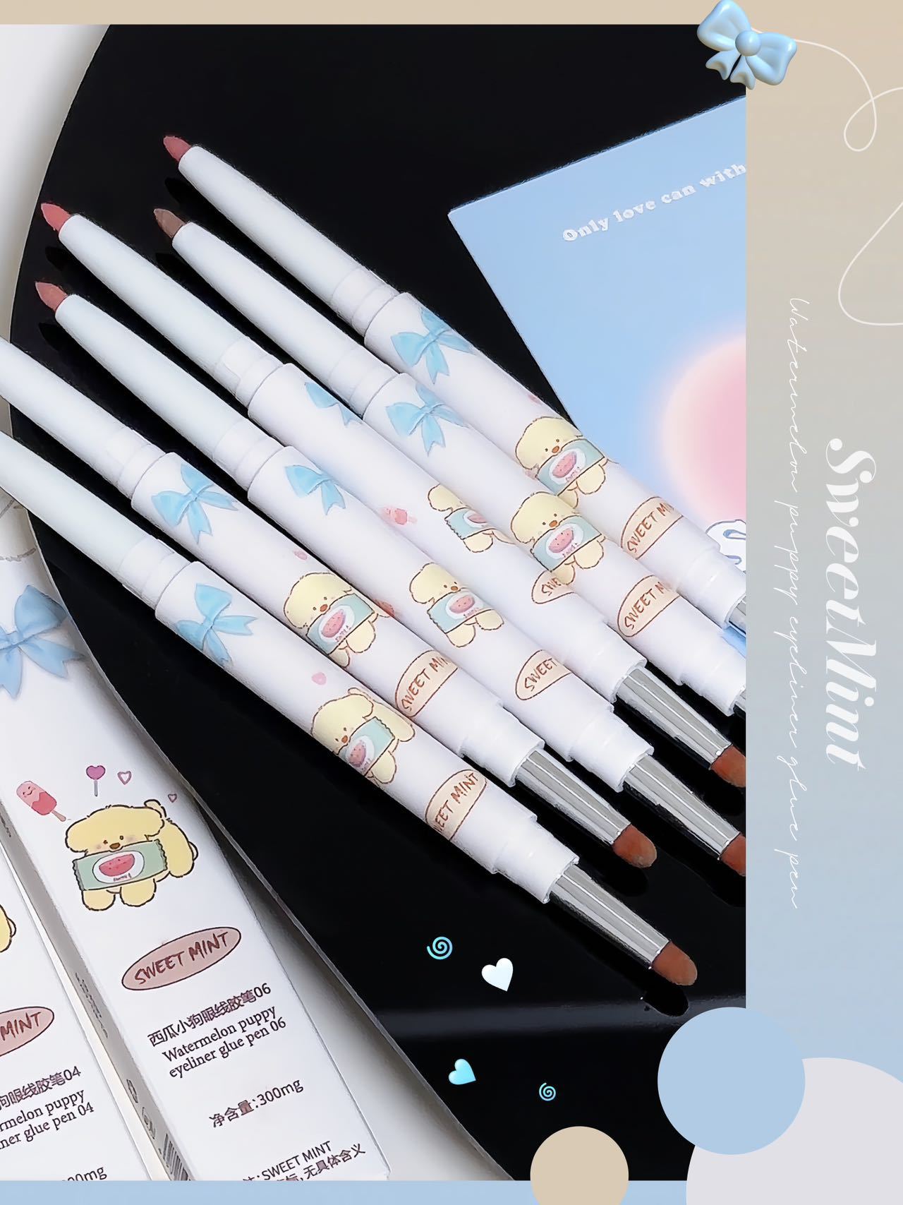 SWEET MINT Watermelon Puppy Eyeliner Gel Pen is waterproof, sweat-proof, and does not smudge. It brightens the outline from the bottom to the shadow details Picture
