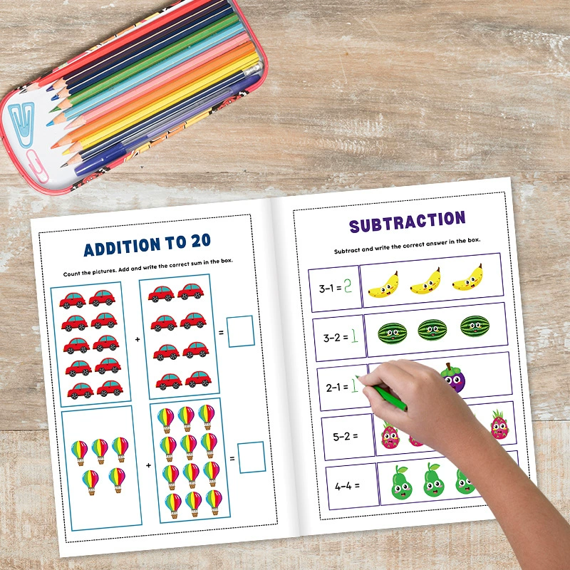 Готовый к экспорту новый продукт: Посчитай и раскрась, учим preschool математику раскраска книга