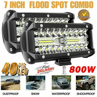 Cross-border car led work light 800W LED light bar three-row 7-inch off-road vehicle light 400W