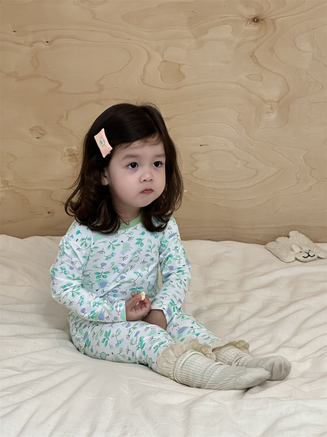 2025 ropa de otoño niñas pijamas bebés ropa infantil coreana ropa infantil ropa de casa bebé dos piezas ropa de otoño