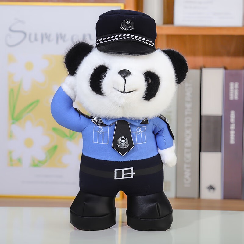 Standing police panda