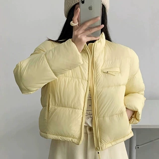 外贸棉衣女短款2026冬季新款欧美小个子立领羽绒棉服女学生外套