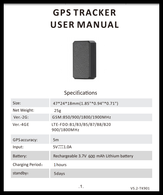 4Gtk901 Gps Locator Real-Time Car Locator, Gps Tracker, Global Coverage Accurate Positioning