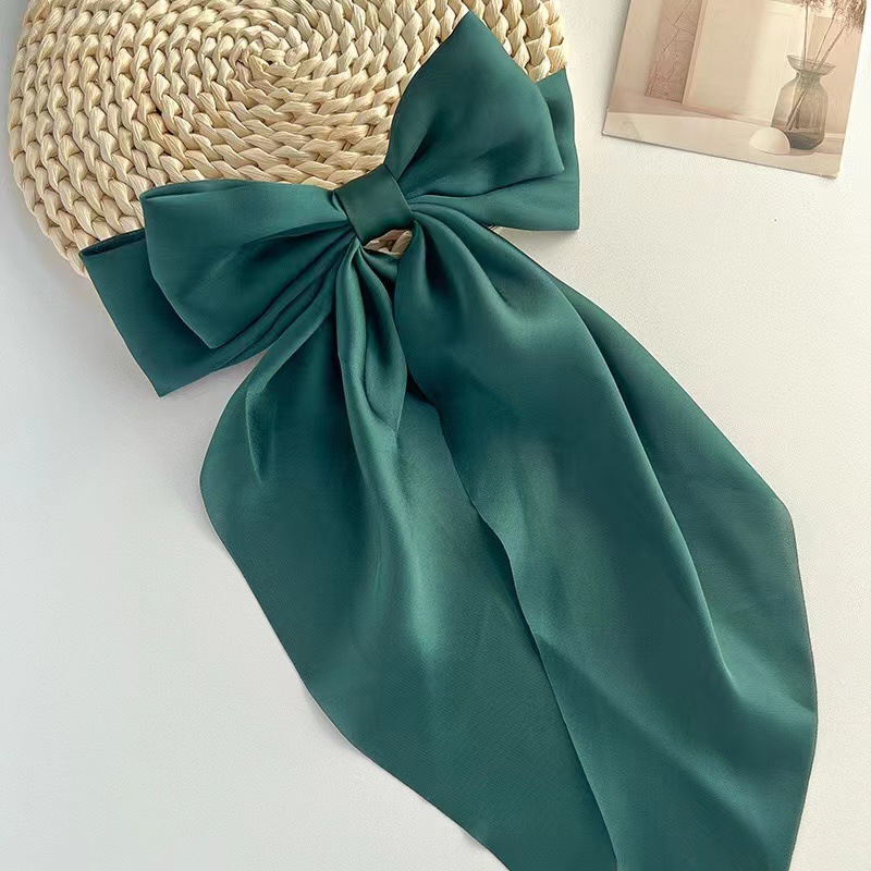 보우 스프링 클립-다크 그린